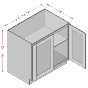 Base Cabinet Full Height Door-Double Door