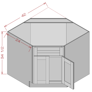 Diagonal Corner Sink Base