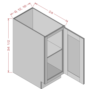 Base Cabinet Full Height Door-Single Door