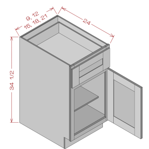 Single Door Single Drawer Base