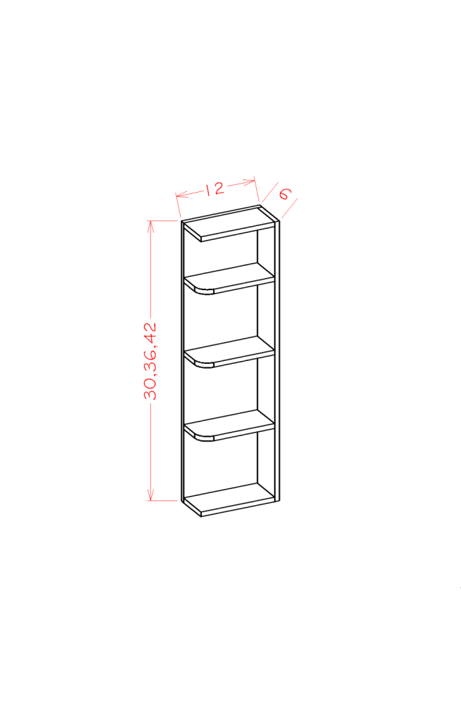 Casselberry Saddle Wall Open End Shelf - 6
