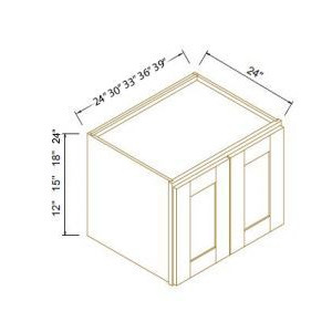 24''D Double Doors Wall Cabinets