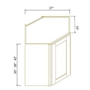 27''W Diagonal Corner Wall Cabinets