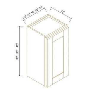 30''H Single GlassDoor Wall Cabinets