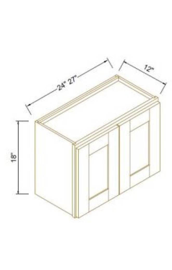 CHARCOAL BLACK SHAKER-WALL CABINET 30''W*18''H*12''D 2DOORS