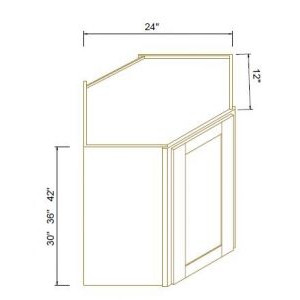 24''W Diagonal Corner Wall Cabinets