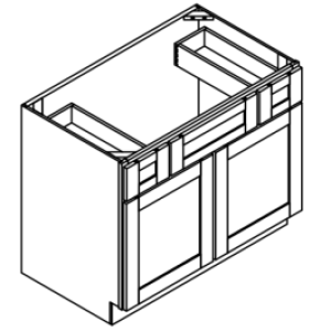 Vanity Combo Base Cabinet - Center Sink