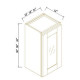 ESCADA DOVE-WALL CABINET 18''W*30''H*12''D 1GLASS DOOR 2SHELVES (Glass Insert Size: 24 11/16