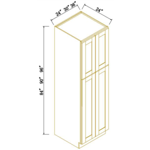 24''D Double doors Wall Pantries
