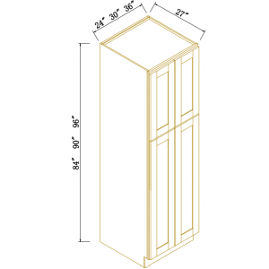 27''D Double doors Wall Pantries