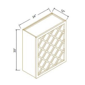24'' H Wall Wine Rack With Lattice Panels