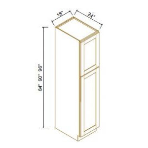 24''D Single door Wall Pantries