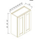 ESCADA DOVE-WALL CABINET 42''W*42''H*12''D 2DOORS 3SHELVES