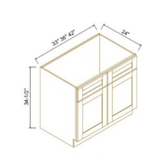 ESCADA WHITE-SINK BASE CABINET 33