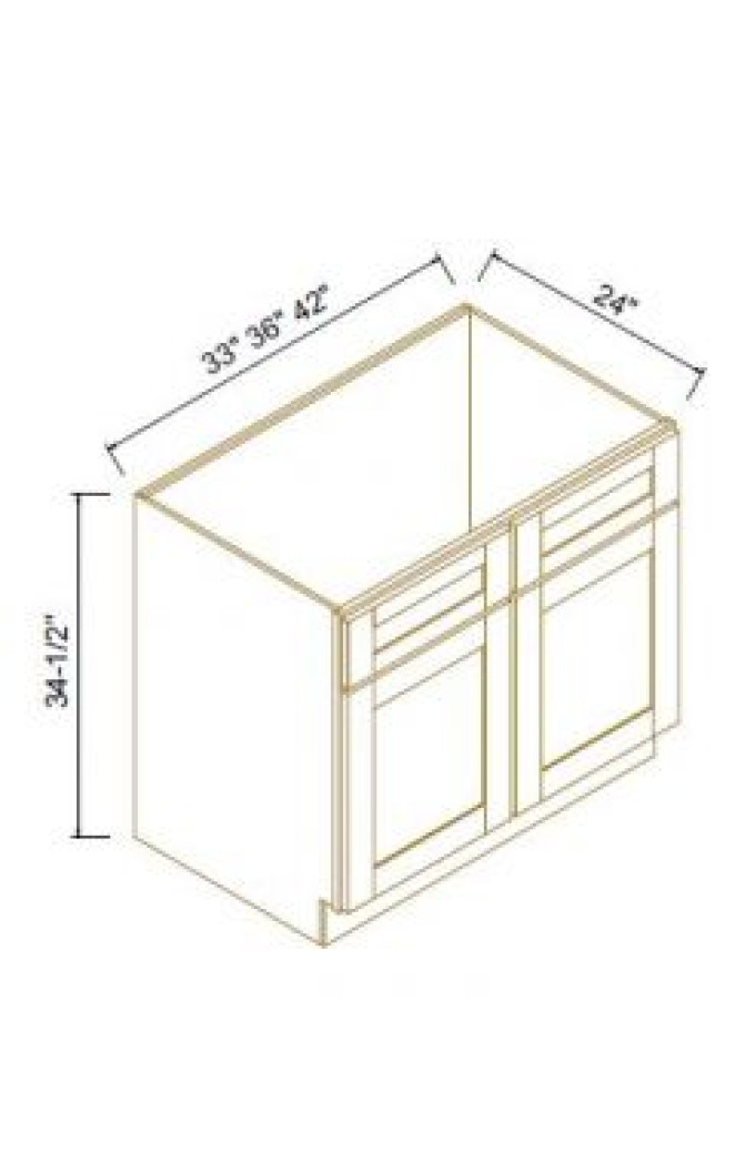 ESCADA WHITE-SINK BASE CABINET 33