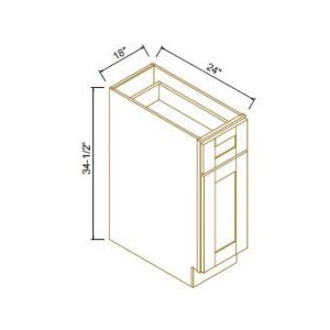 Base Waste Basket Cabinet-2Bins