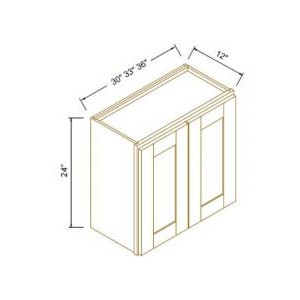 24''H Double Doors Wall Cabinets