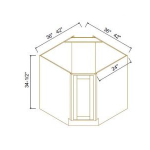 Diagonal Corner Sink Bases