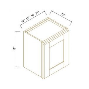 18''H Single Door Wall Cabinets
