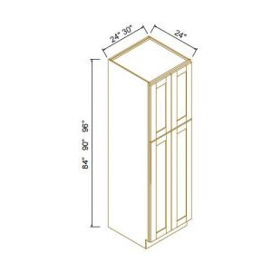 24''D Double doors Wall Pantries