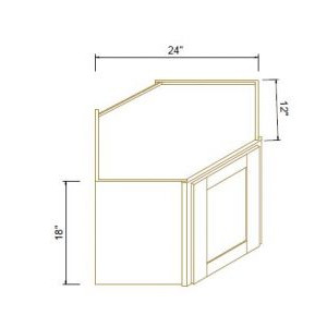 18''H Diagonal Corner Wall Cabinets