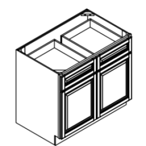 2 Door 2 Drawer Base Cabinets