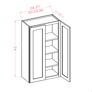 42'' High Double Door Wall Cabinets