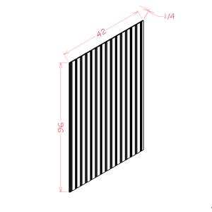 Beadboard Finished Veneer Panel