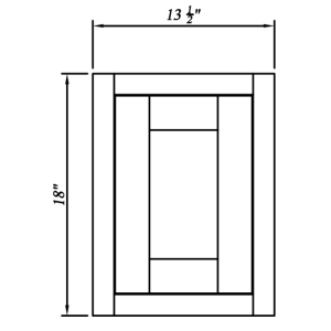 15'' H Wall Deco Door Panel/Sample Door