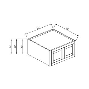 25''D Double Doors Wall Cabinets