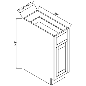 Single Door Single Drawer Bases