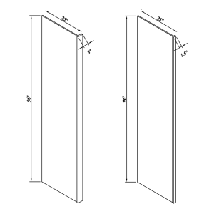 25''D Refrigerator End Panels