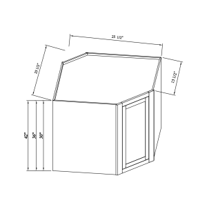 25''W Diagonal Corner Wall Cabinets