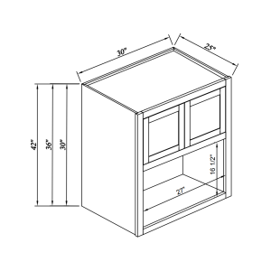25''D Wall Microwave Open Shelf
