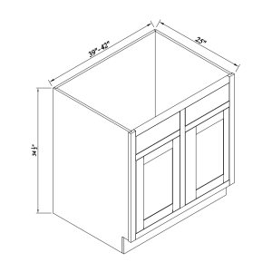 Sink Bases-2 Doors 2 False Drawers