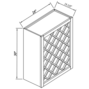 24'' H Wall Wine Rack With Lattice Panels