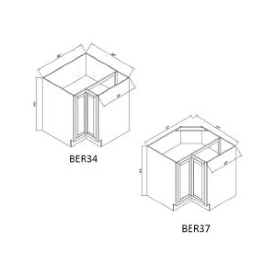 INSET ORIGAMI WHITE-BASE EASY REACH CABINET 34