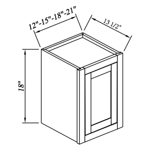 18''H Single Door Wall Cabinets