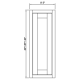 INSET ORIGAMI WHITE-WALL DECO DOOR PANEL 13.5''W*30''H*3/4