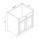 INSET ORIGAMI WHITE-SINK BASE CABINET 39