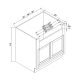 INSET ORIGAMI WHITE- FARM SINK BASE CABINET ( 2 Butt Door) 39