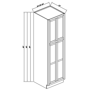 25''D Double Doors Wall Pantries
