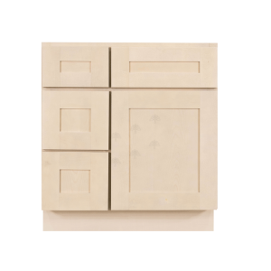 Lancaster Series Stone Wash Finish Shaker Vanity Sink Base Cabinet with Drawer Left W30