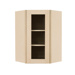 Lancaster Series Stone Wash Finish Shaker Wall Diagonal Mullion Door Cabinet W24