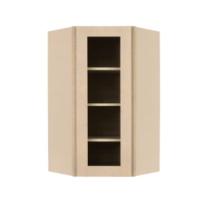 Lancaster Series Stone Wash Finish Shaker Wall Diagonal Mullion Door Cabinet W24