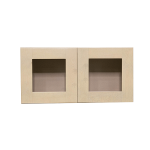 Lancaster Series Stone Wash Finish Shaker Wall Mullion Door Cabinet W24