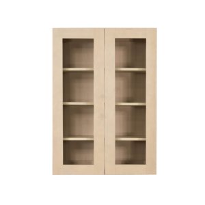 Lancaster Series Stone Wash Finish Shaker Wall Mullion Door Cabinet W30