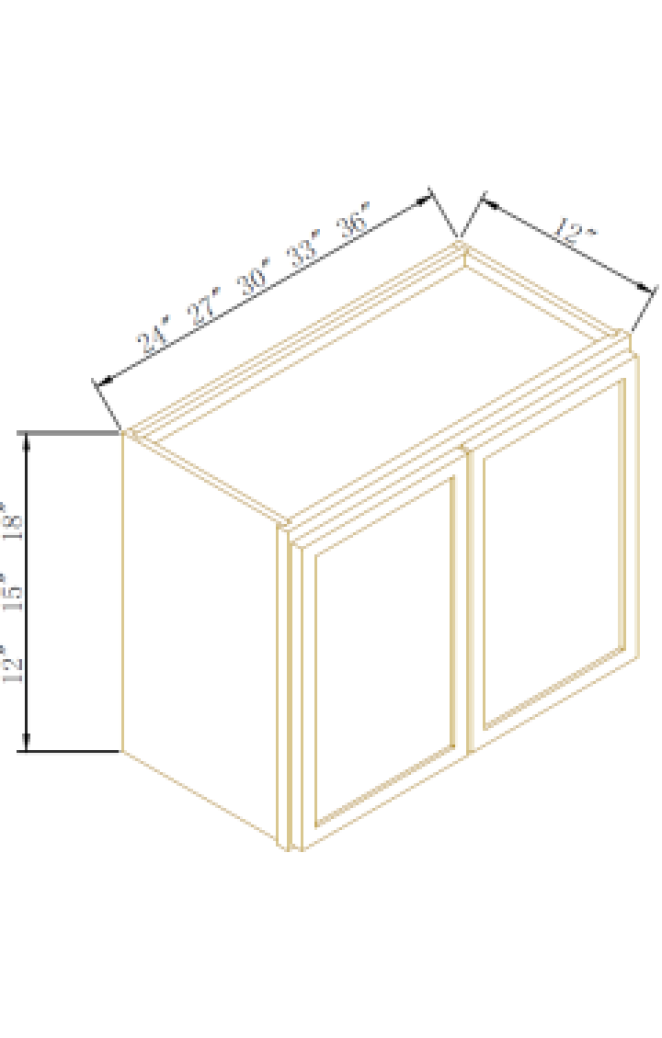 NEWTOWN CHARCOAL BLACK-WALL CABINET 30''W*12''H*12''D 2DOORS