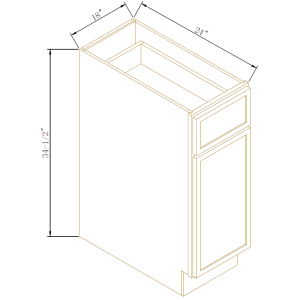 Base Waste Basket Cabinet-2Bins