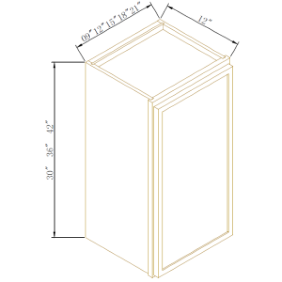 NEWTOWN CHARCOAL BLACK-WALL CABINET 9''W*30''H*12''D 1DOOR 2SHELVES